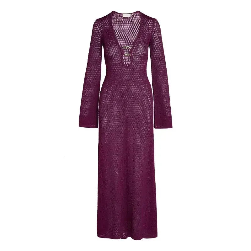 Maxi Strickkleid