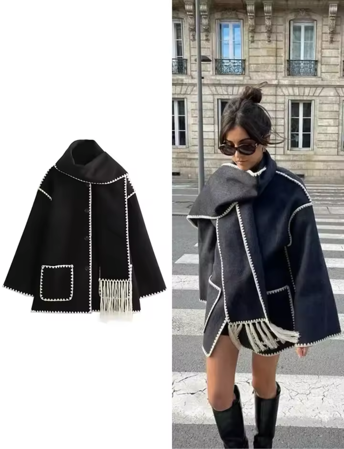 Wolljacke mit Schal Luxtale store