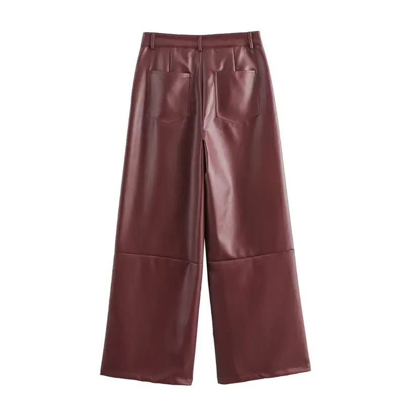 Kunslederhose Burgundy