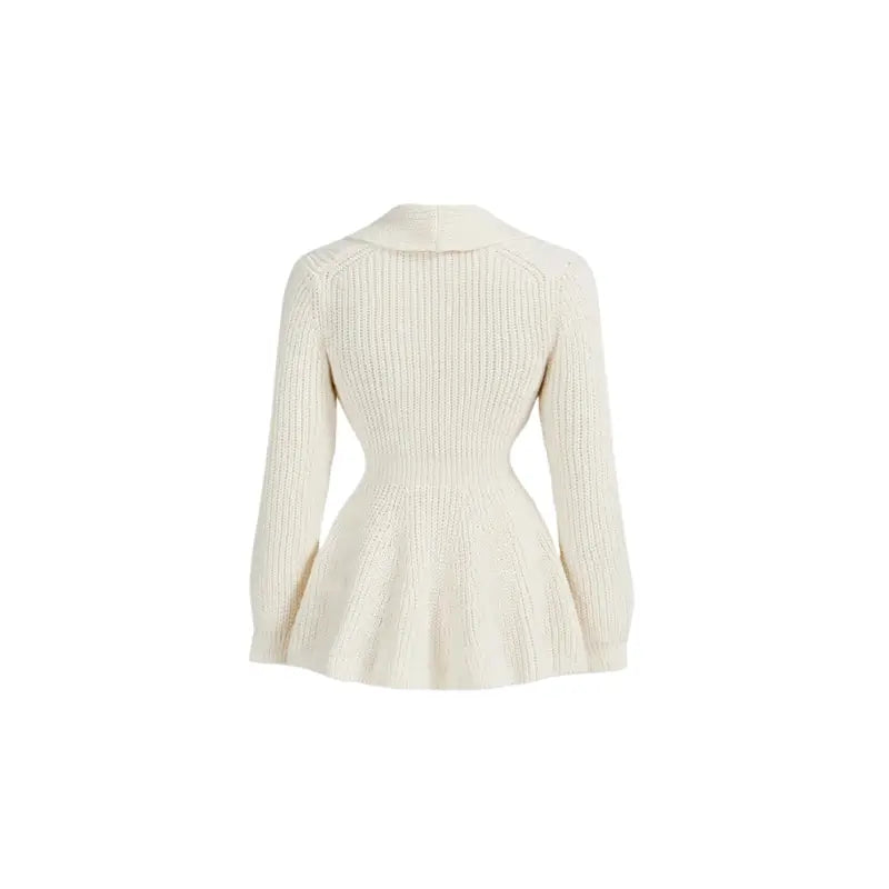 Taillierter Strickpullover