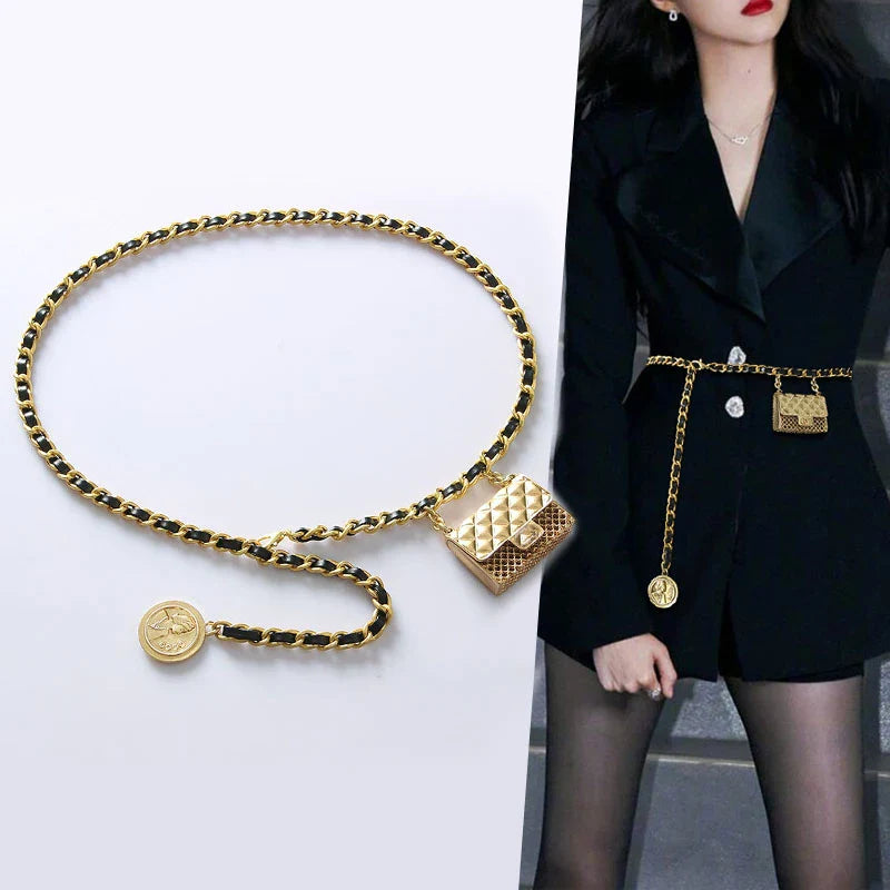 Gold Chain Designer Belt